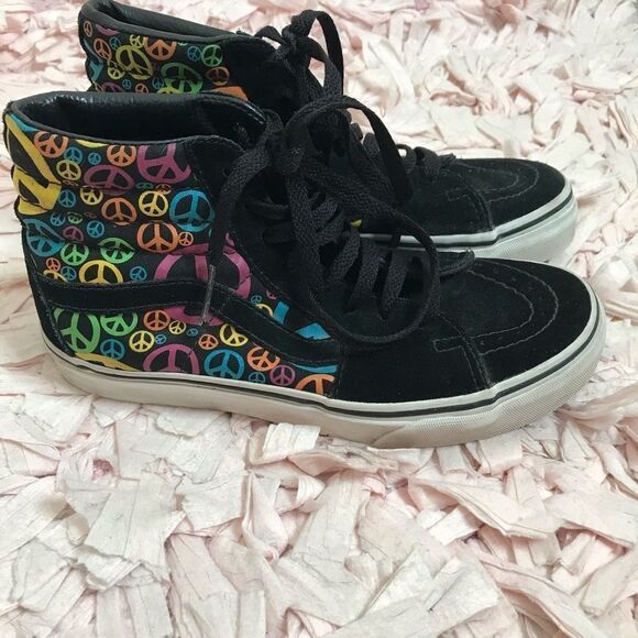 Vans rainbow peace signs hi tops‎ - Picture 1 of 5